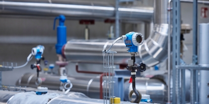 Instrumentation in the boiler house for pressure and temperature measurement